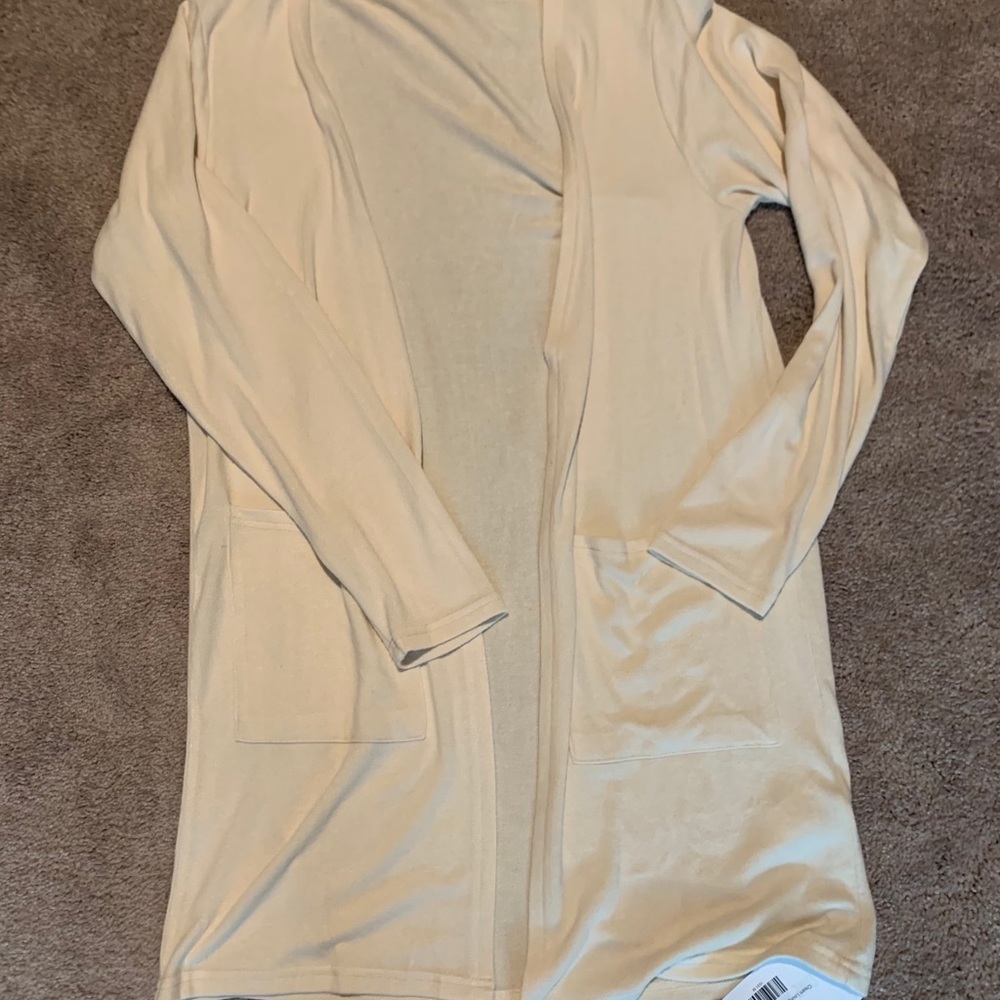 Zyia Cream Lounge Boyfriend Cardigan Medium